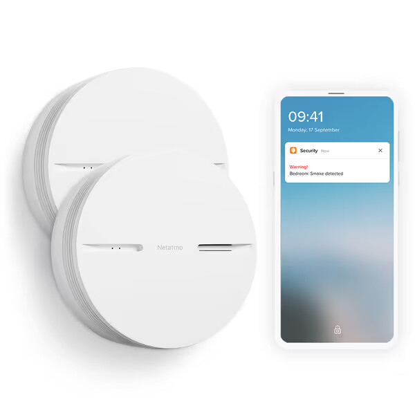 smart smoke detector pack x 2